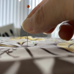 ハワイアンキルトの作り方・上手く作るコツ１「まち針の留め方、しつけの仕方」