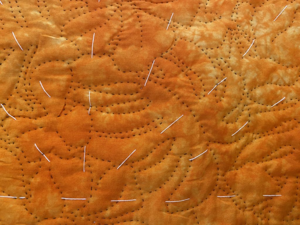 ハワイアンキルトのキルティングライン