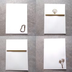 おしゃれ！シャビーシック なハワイアン縦型封筒