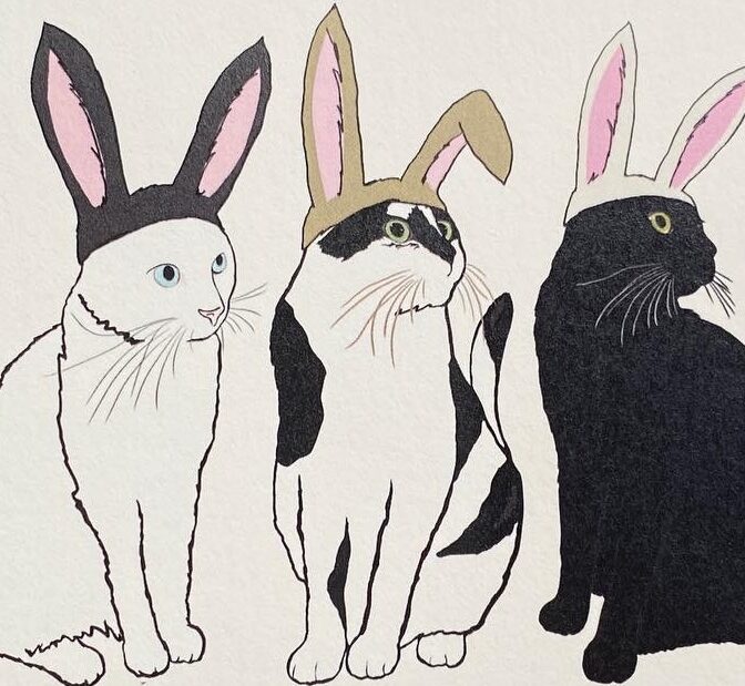猫 イラスト ポストカード