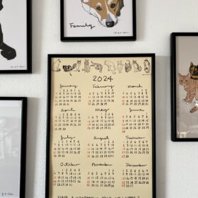 2024 猫のポスターカレンダー A3