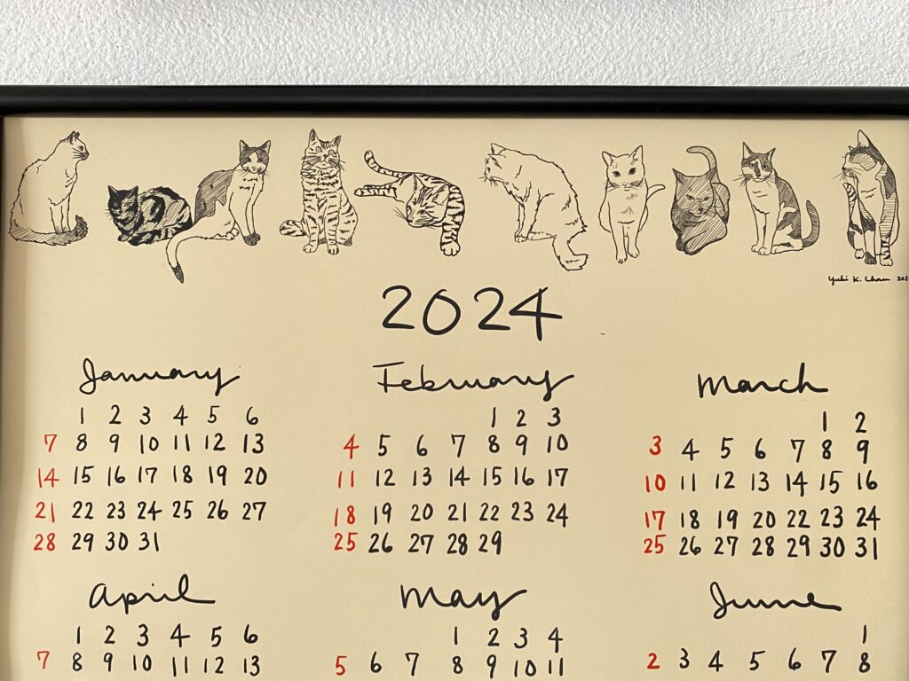 2024 猫のカレンダー