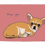犬のイラスト 犬の絵はがき