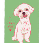 犬のイラスト 犬の絵はがき