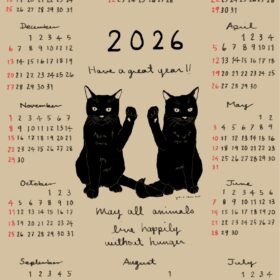 2026カレンダー　招き猫