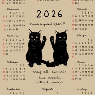 2026カレンダー　招き猫